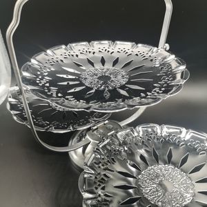 Vintage 3-Tier Silver Folding Dessert Server